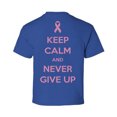 thumbnail image 1 of Awkward Styles Breast Cancer Awareness T-Shirt Never Give Up Kids T Shirts Back Print, 1 of 4