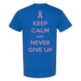 thumbnail image 1 of Awkward Styles Breast Cancer Awareness T-Shirt Never Give Up T Shirts for Men Back Print, 1 of 4