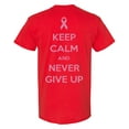 thumbnail image 1 of Awkward Styles Breast Cancer Awareness T-Shirt Never Give Up T Shirts for Men Back Print, 1 of 4