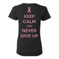 thumbnail image 1 of Awkward Styles Breast Cancer Awareness T-Shirt Never Give Up T Shirts for Women Back Print, 1 of 4