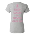 thumbnail image 1 of Awkward Styles Breast Cancer Awareness T-Shirt Never Give Up T Shirts for Women Back Print, 1 of 4