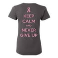 thumbnail image 1 of Awkward Styles Breast Cancer Awareness T-Shirt Never Give Up T Shirts for Women Back Print, 1 of 4