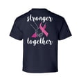 thumbnail image 1 of Awkward Styles Breast Cancer Awareness T-Shirt Stronger Together Kids T Shirts Back Print, 1 of 4