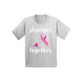 thumbnail image 1 of Awkward Styles Breast Cancer Awareness T-Shirt Stronger Together Kids T Shirts, 1 of 4