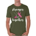thumbnail image 1 of Awkward Styles Breast Cancer Awareness T-Shirt Stronger Together T Shirts for Men, 1 of 4