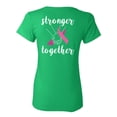 thumbnail image 1 of Awkward Styles Breast Cancer Awareness T-Shirt Stronger Together T Shirts for Women Back Print, 1 of 4