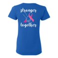 thumbnail image 1 of Awkward Styles Breast Cancer Awareness T-Shirt Stronger Together T Shirts for Women Back Print, 1 of 4