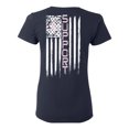 thumbnail image 1 of Awkward Styles Breast Cancer Awareness T-Shirt Support Flag T Shirts for Women Back Print, 1 of 4