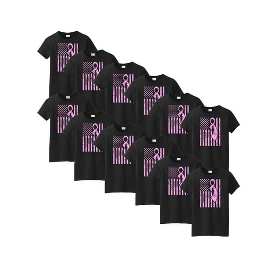 Awkward Styles Breast Cancer Awareness Women Shirt Breast Cancer Awareness Shirt for Ladies Support Cancer Shirt Set of 6 Set of 12 Set of 24