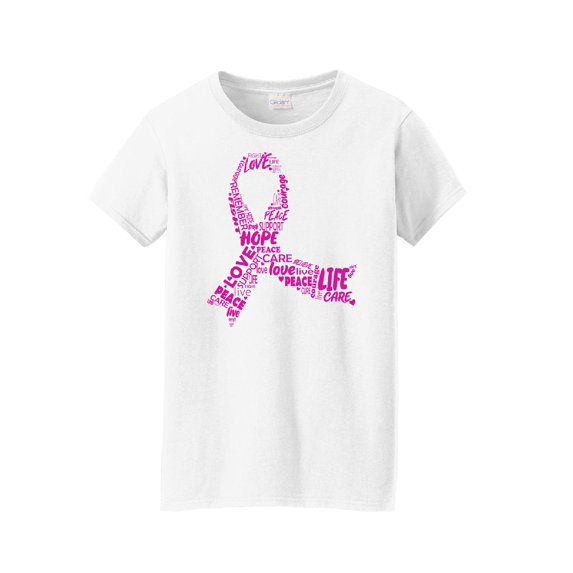 Awkward Styles Breast Cancer Awareness Women Shirt Support Ribbon Breast Cancer Awareness Pink Shirt for Ladies Cancer Shirt Set of 6 Set of 12 Set of 24