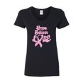 thumbnail image 1 of Awkward Styles Breast Cancer Awareness Women V-neck Shirt Hope Believe Love Shirt for Ladies Support Cancer Vneck Shirt Set of 6 Set of 12 Set of 24, 1 of 3