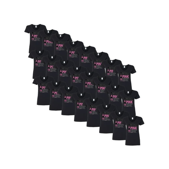 Awkward Styles Breast Cancer Awareness Women V-neck Shirt I Wear Pink for Someone Special Shirt for Ladies Support Cancer Vneck Shirt Set of 6 Set of 12 Set of 24