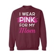 thumbnail image 1 of Awkward Styles Breast Cancer Crewneck Sweater I Wear Pink For My Mom Sweatshirts, 1 of 5