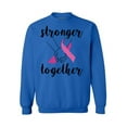 thumbnail image 1 of Awkward Styles Breast Cancer Crewneck Sweater Stronger Together Sweatshirts, 1 of 5