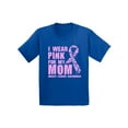 thumbnail image 1 of Awkward Styles Breast Cancer Support T Shirt for Children Breast Cancer Survivor Gifts Cancer Shirt I Wear Pink For My Mom Tshirt for Kids Breast Cancer Awareness Pink Ribbon Shirt, 1 of 4