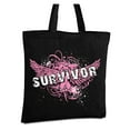 thumbnail image 1 of Awkward Styles Breast Cancer Survivor Tote Bag Cancer Awareness Canvas Bags Breast Cancer Awareness Shopper Pink Ribbon Book Bag Pink October Gifts Support for Cancer Survivors Cancer Support Ribbon, 1 of 5