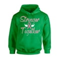 thumbnail image 1 of Awkward Styles Breast Cancer Sweater Stronger Together Ribbon Unisex Hoodies, 1 of 5