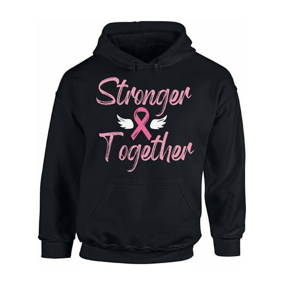 Awkward Styles Breast Cancer Sweater Stronger Together Ribbon Unisex Hoodies