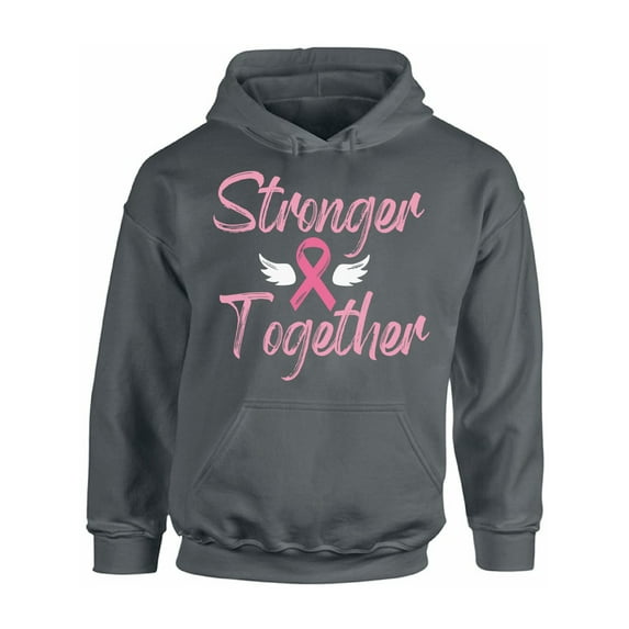 Awkward Styles Breast Cancer Sweater Stronger Together Ribbon Unisex Hoodies
