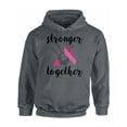 thumbnail image 1 of Awkward Styles Breast Cancer Sweater Stronger Together Unisex Hoodies, 1 of 5