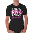 thumbnail image 1 of Awkward Styles Breast Cancer T-Shirt I Wear Pink For My Daughter T Shirts for Men, 1 of 4