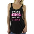 thumbnail image 1 of Awkward Styles Breast Cancer T-Shirt I Wear Pink For My Friend Racerback Tank Tops, 1 of 4