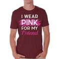 thumbnail image 1 of Awkward Styles Breast Cancer T-Shirt I Wear Pink For My Friend T Shirts for Men, 1 of 4