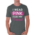 thumbnail image 1 of Awkward Styles Breast Cancer T-Shirt I Wear Pink For My Friend T Shirts for Men, 1 of 4