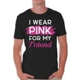 thumbnail image 1 of Awkward Styles Breast Cancer T-Shirt I Wear Pink For My Friend T Shirts for Men, 1 of 4