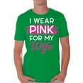 thumbnail image 1 of Awkward Styles Breast Cancer T-Shirt I Wear Pink For My Wife T Shirts for Men, 1 of 4