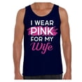 thumbnail image 1 of Awkward Styles Breast Cancer T-Shirt I Wear Pink For My Wife Tank Tops for Men, 1 of 4