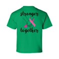 thumbnail image 1 of Awkward Styles Breast Cancer T-Shirt Stronger Together Kids T Shirts Back Print, 1 of 4