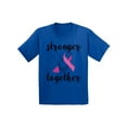 thumbnail image 1 of Awkward Styles Breast Cancer T-Shirt Stronger Together Kids T Shirts, 1 of 4