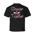 thumbnail image 1 of Awkward Styles Breast Cancer T-Shirt Stronger Together Ribbon Kids T Shirts Back Print, 1 of 4