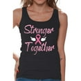 thumbnail image 1 of Awkward Styles Breast Cancer T-Shirt Stronger Together Ribbon Tank Tops for Women, 1 of 4