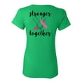 thumbnail image 1 of Awkward Styles Breast Cancer T-Shirt Stronger Together T Shirts for Women Back Print, 1 of 4
