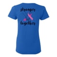 thumbnail image 1 of Awkward Styles Breast Cancer T-Shirt Stronger Together T Shirts for Women Back Print, 1 of 4