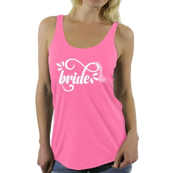 Awkward Styles Bride Racerback Tank Top Bride Sleeveless Shirt Women's Bride Tank Top Bachelorette Party Outfit Bridal Wedding Party Gifts for Her Bride Squad Tank Top Racerback Cute Bride Gifts