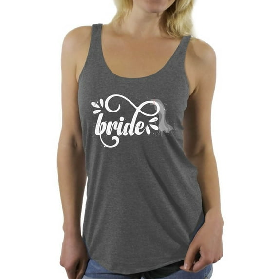 Awkward Styles Bride Racerback Tank Top Bride Sleeveless Shirt Women's Bride Tank Top Bachelorette Party Outfit Bridal Wedding Party Gifts for Her Bride Squad Tank Top Racerback Cute Bride Gifts