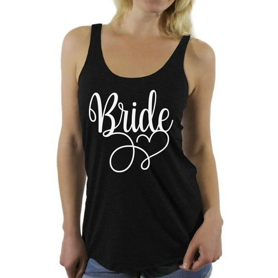 Awkward Styles Bride Racerback Tank Top for Women Bridesmaid Racerback Tank Top Bridesmaid Sleeveless Shirt for Her Women's Bridal Party Tank Top Bachelorette Wedding Party Gifts Wedding Tank Top