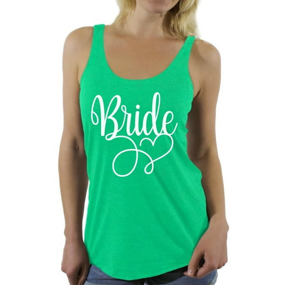 Awkward Styles Bride Racerback Tank Top for Women Bridesmaid Racerback Tank Top Bridesmaid Sleeveless Shirt for Her Women's Bridal Party Tank Top Bachelorette Wedding Party Gifts Wedding Tank Top