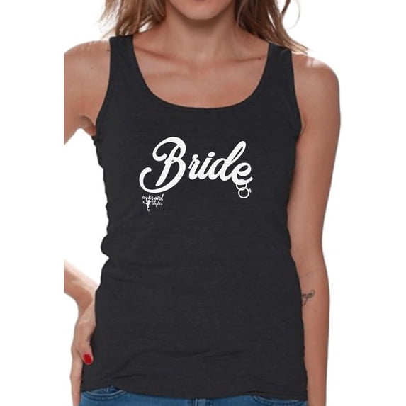 Awkward Styles Bride Tank Top Bachelorette Party Tank Top Bride Sleeveless Shirt Women's Bride Tank Cute Bridal Party Tank Top Bride Gifts for Her Wedding Day Top