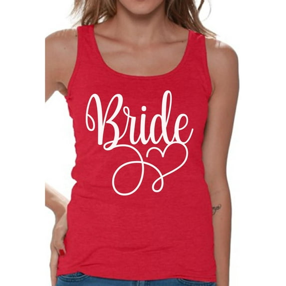 Awkward Styles Bride Tank Top Bridesmaid Tanks for Women Bridal Party Tank Wedding Gifts Women's Bride's Entourage Outfit Bachelorette Party Gifts Bridesmaid Sleeveless Shirt Cute Bride Squad Top