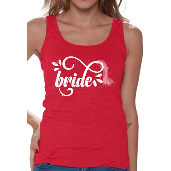 Awkward Styles Bride Tank Top Women's Bride Tank Cute Wedding Gifts Bridal Party Tank Top Bride Sleeveless Shirt Cute Bachelorette Party Shirts Bride Squad Tank Top Bridal Party Gifts Cute Bride Top