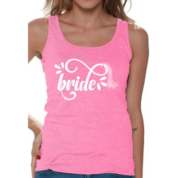 Awkward Styles Bride Tank Top Women's Bride Tank Cute Wedding Gifts Bridal Party Tank Top Bride Sleeveless Shirt Cute Bachelorette Party Shirts Bride Squad Tank Top Bridal Party Gifts Cute Bride Top