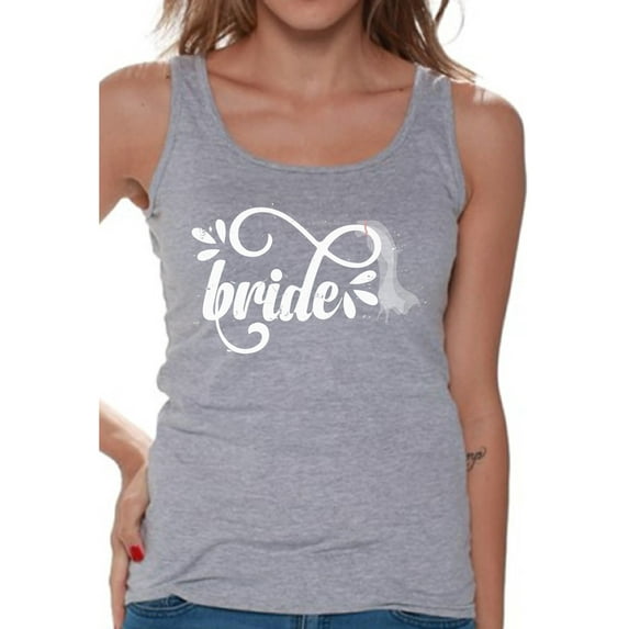 Awkward Styles Bride Tank Top Women's Bride Tank Cute Wedding Gifts Bridal Party Tank Top Bride Sleeveless Shirt Cute Bachelorette Party Shirts Bride Squad Tank Top Bridal Party Gifts Cute Bride Top
