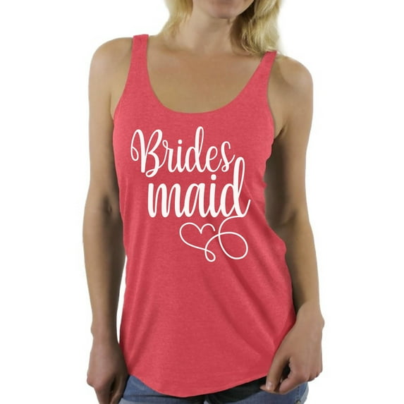 Awkward Styles Brides Maid Racerback Tank Top Bridesmaid Racerback Tank Top Bridesmaid Sleeveless Shirt for Her Women's Bridal Party Tank Top Bachelorette Wedding Party Gifts Wedding Tank Top