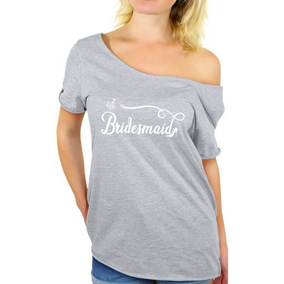 Awkward Styles Bridesmaid Off Shoulder Shirt Wedding Party Outfit Bachelorette Party Shirts Bridesmaid Shirt Off Shoulder Bridesmaid Oversized Tshirt Bride Squad T Shirt Bridal Party Gifts for Her