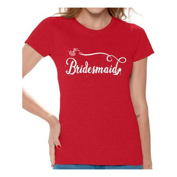 Awkward Styles Bridesmaid Tshirt for Women Bride's Entourage Shirt Bridesmaid Shirt Funny Wedding Gifts Bridal Party Shirt Bachelorette Party Outfit Birde Squad Shirt Cute Gifts for Bridesmaids