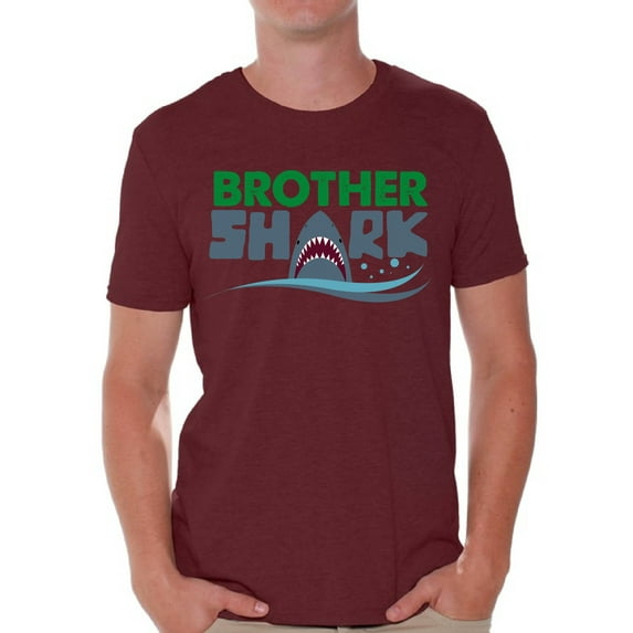 Awkward Styles Brother Shark Tshirt for Men Shark Men's Fashion Family Shirts Collection Matching Shark T Shirts for Family Shark Gifts for Him Shark Themed Party Outfit Family Vacation Shirts